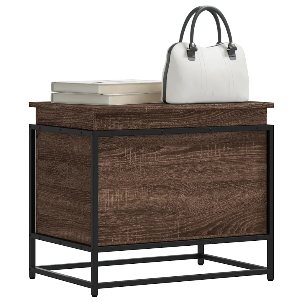 Contenitore con Coperchio Rovere Marrone 60x40x51,5 Truciolato CFW9694626