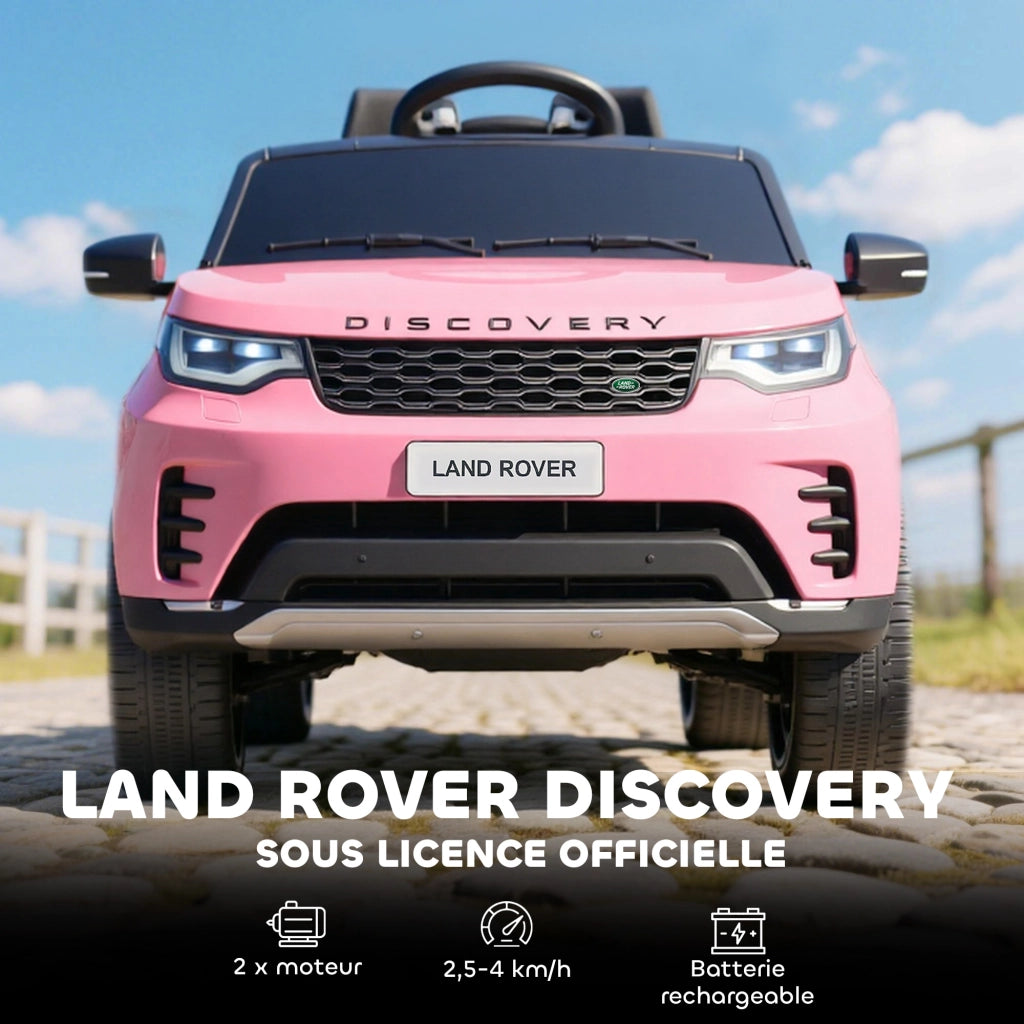 Auto elettrica per bambini Land Rover Discovery 12V - Xylo - rosa, telecomando 2.4G, 105x68.5x58cm