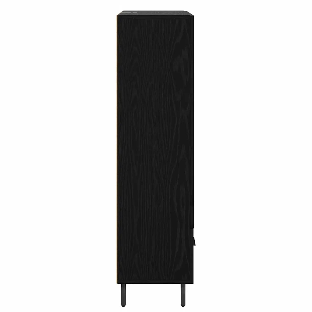 Credenza-Buffet-Armadio da cucina Rovere Nero 69,5 x 31 x 115 cm Legno multistrato 909647
