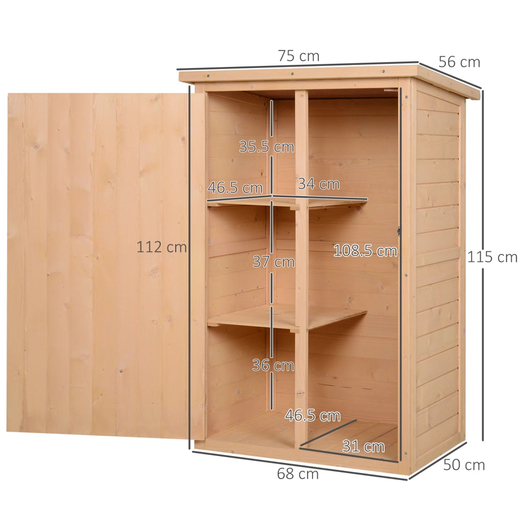 Casetta da giardino, ripostiglio per attrezzi, capanno per attrezzature con scaffali, casetta per riporre oggetti da giardino, legno di abete, legno