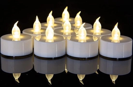 Luminarie a LED con fiamma movimento - 50 pezzi di luce da toletta - Caldo Bianco - Classe di efficienza G