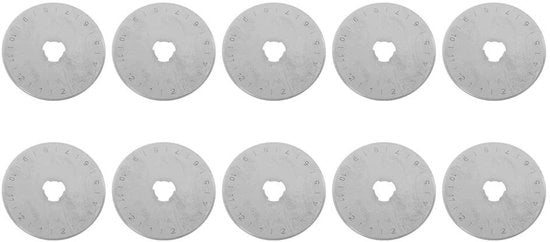 Set di 10 lama rotanti per sega - Stagno gelegeggiato - Prestazioni di taglio elevate - Per stoffe/papier/cuoio - Seghe rotanti