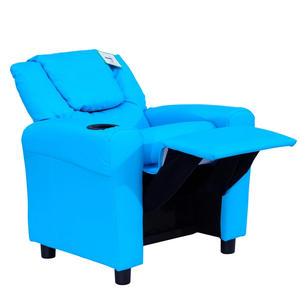 Poltrona per bambini reclinabile ¨C zephmum ¨C blu 62x52x69 cm