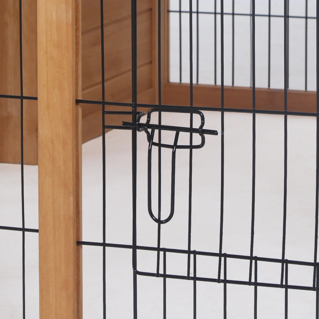 Recinto per Animali Domestici con Tetto Aprile ¨C zephmum ¨C 123x120x52 cm, Marrone