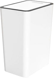 Contenitore di raccolta rifiuti con coperchio - 15 litri - Pistone integrato - Materiale plastico - Adatto per uso in cucina e bagno