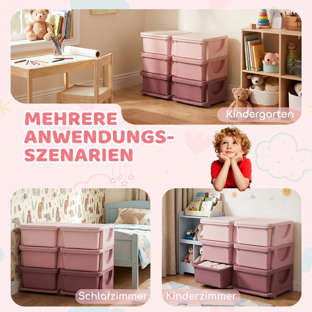 Cassettiera bambini 3 cassetti ¨C Minimal ¨C rosa