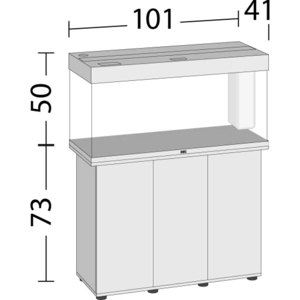 Juwel Rio 180 LED cm101x41x50h Senza Supporto Colore: Faggio