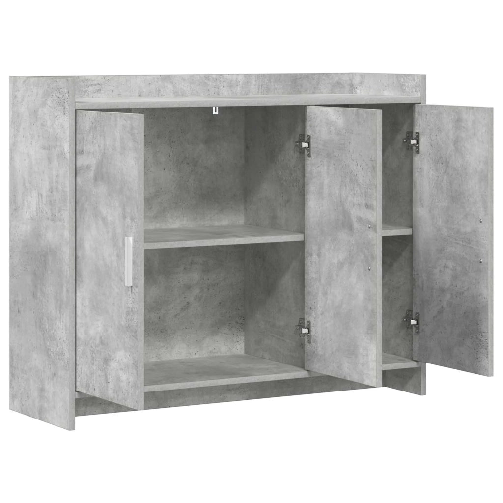 Credenza Grigio Cemento 98,5 x 33 x 80 cm Legno ingegnerizzato 8011126