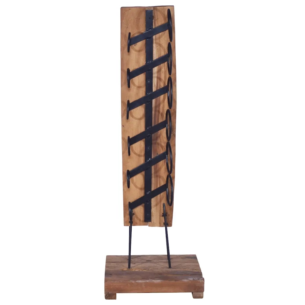 Cantinetta per 6 Bottiglie 35x35x100 cm in Legno di Teak 288809