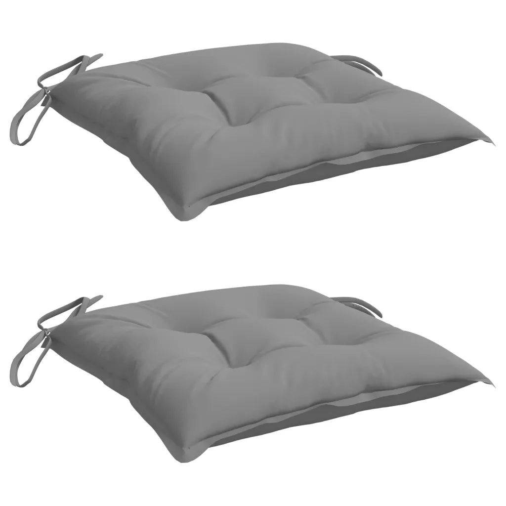 Cuscini per Sedia 2 pz | Cuscini per sedie Grigi 50x50x7 cm Tessuto Oxford