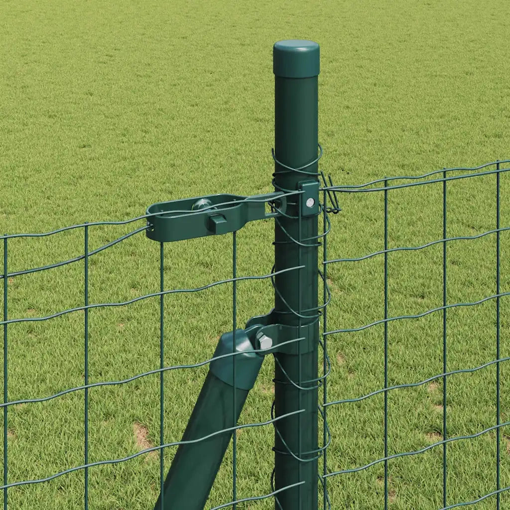 Recinzione da Giardino | Recinzione con pali. Verde 1.5 x 10 m Acciaio