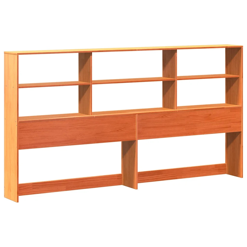 Letto Libreria senza Materasso Marrone Cera 180x200 cm in Pino 3323097