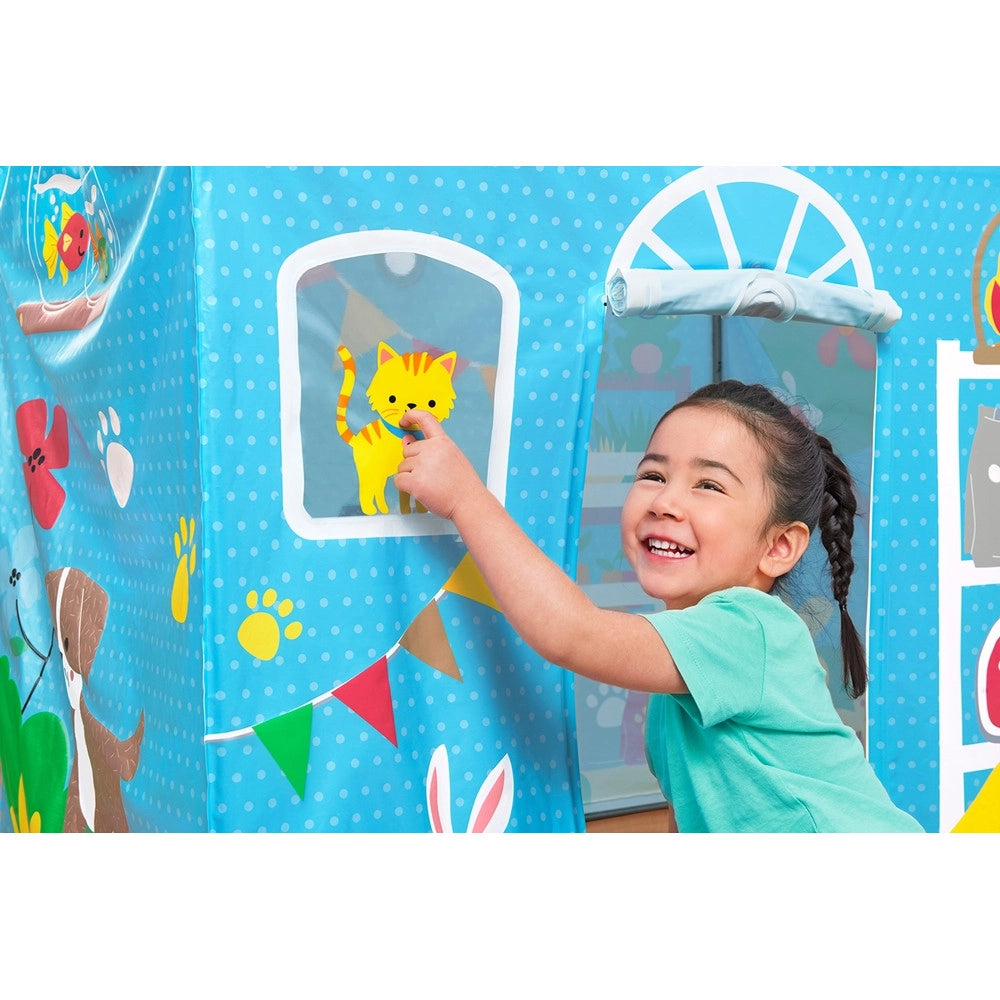 Trade Shop - Tenda Casetta Ripiegabile Gioco Per Bambini 102x76x114 Cm Da Giardino Casa 52007 -