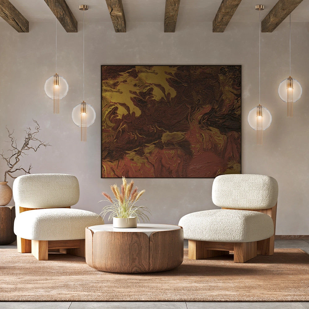 Lampada a sospensione Maytoni Flusso vetro bronzo GU10