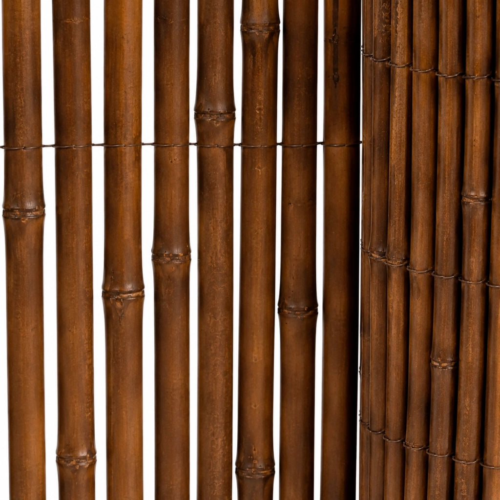 Arella In Bamboo Carbonizzato Ø 20-30 mm Recinzione Frangivista Ombreggiante Per Giardino Balcone Terrazzo Privacy Esterno Naturale  140 x 250 CM