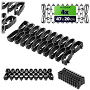 Griglia di protezione per prato KADAX per robot tagliaerba, ideale per superfici curve, 47 cm, set da 4 pezzi