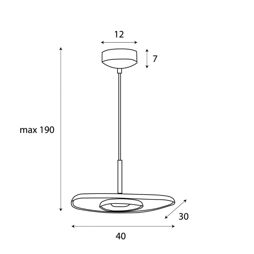 Lampada a sospensione Maxlight Deux LED 5W nero/grigio