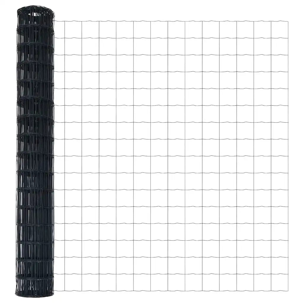 Recinzione da Giardino | Recinzione con Posto Grigio 1,6 x 10 m Acciaio e PVC