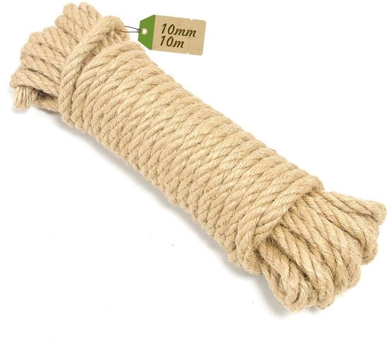 Tessuto in Juta 10 mm per Artigianato e Progetti di Giardino - 10 m Lungo