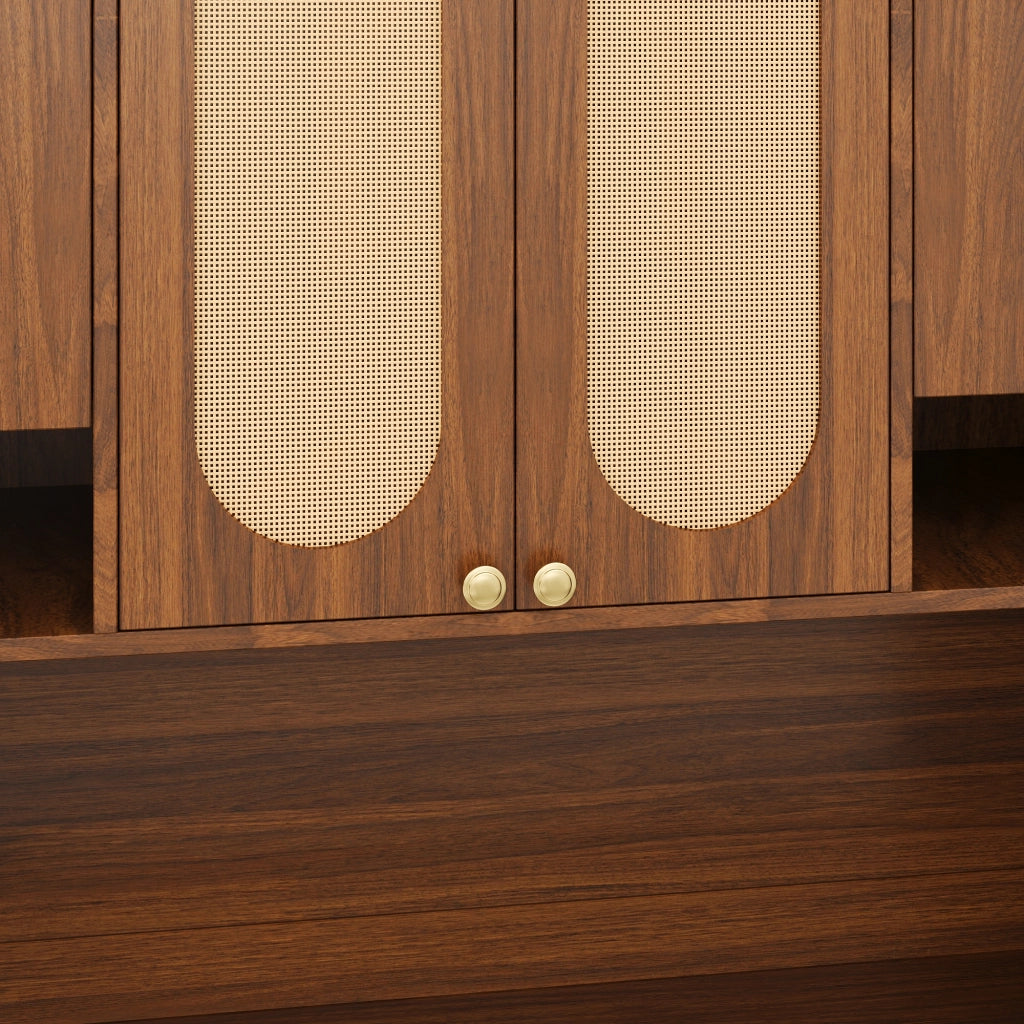 ARMADIO Alto 106x40x178 cm MDF Naturale con LED regolabile