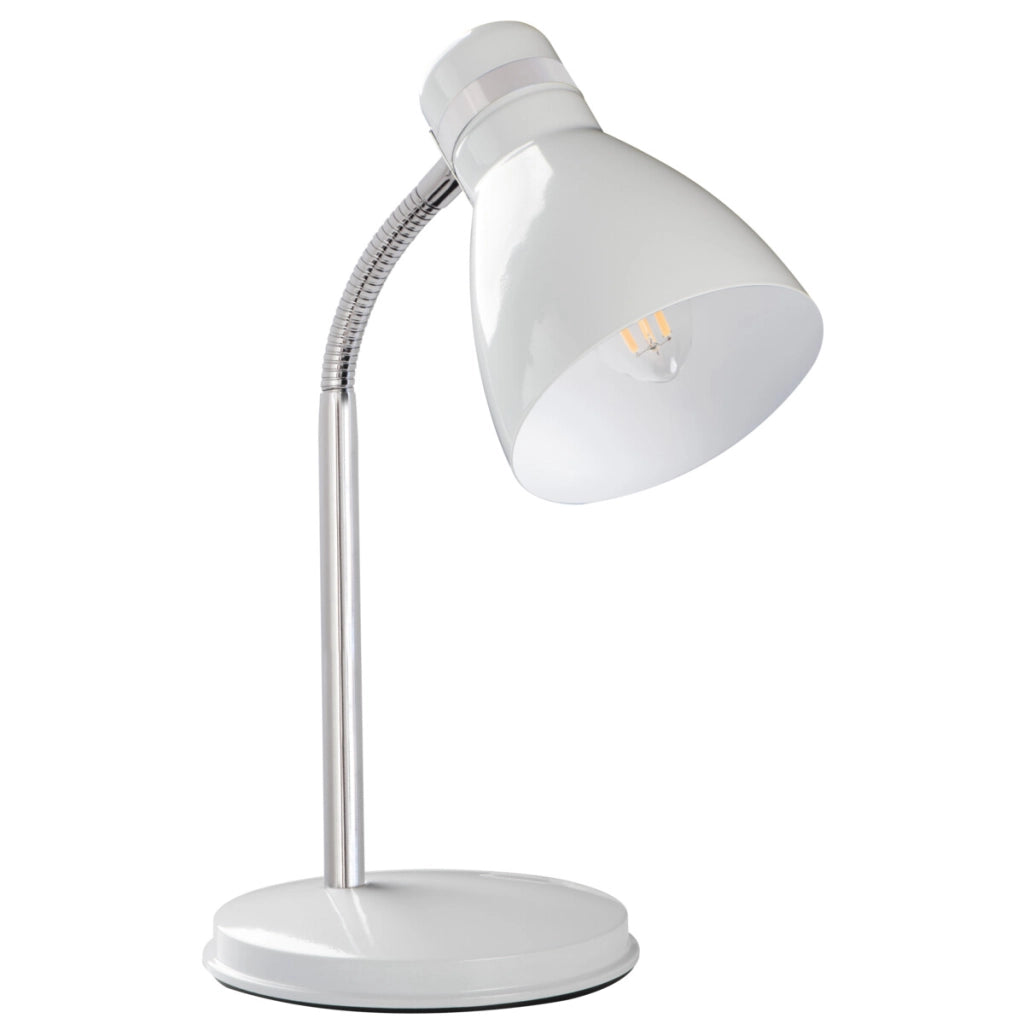 Lampada da scrivania bianca/cromo ZARA E14 10W Kanlux