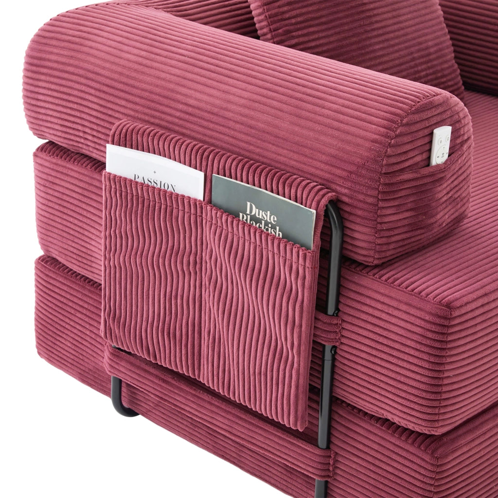 Sedia a compressione con sgabello - Zephmum - Telaio in metallo stabile, design ergonomico, cuscino incluso