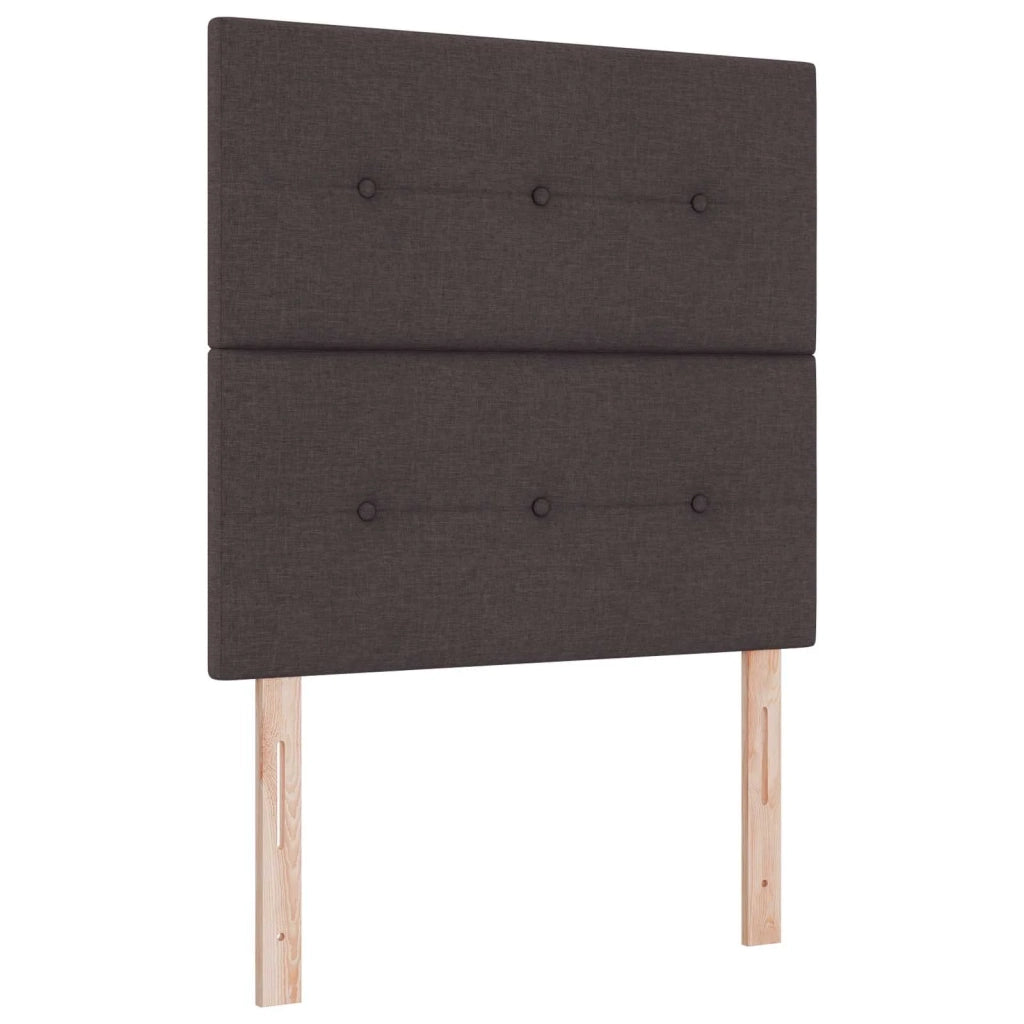 Letto Box Spring LED con Materasso Marrone Scuro 80 x 200 cm 3455730