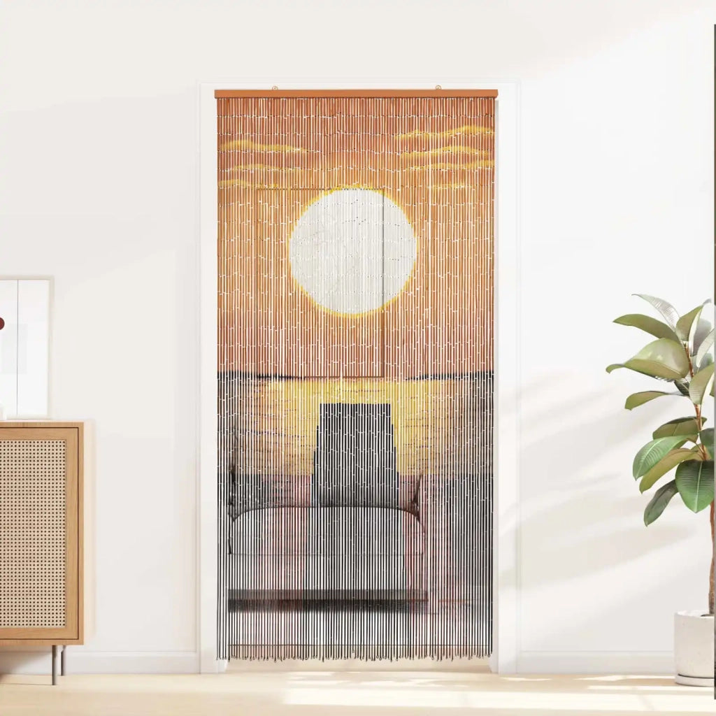 Tenda per Porta Antinsetti multicolore 200 x 100 cm Bambù 42030048