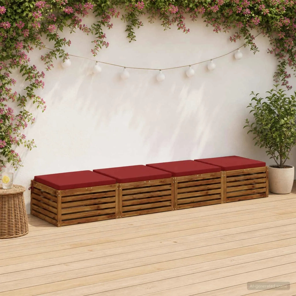 Cuscini per Sedia in 4 Pezzi SOEST 4 pz 100% Poliestere 944874