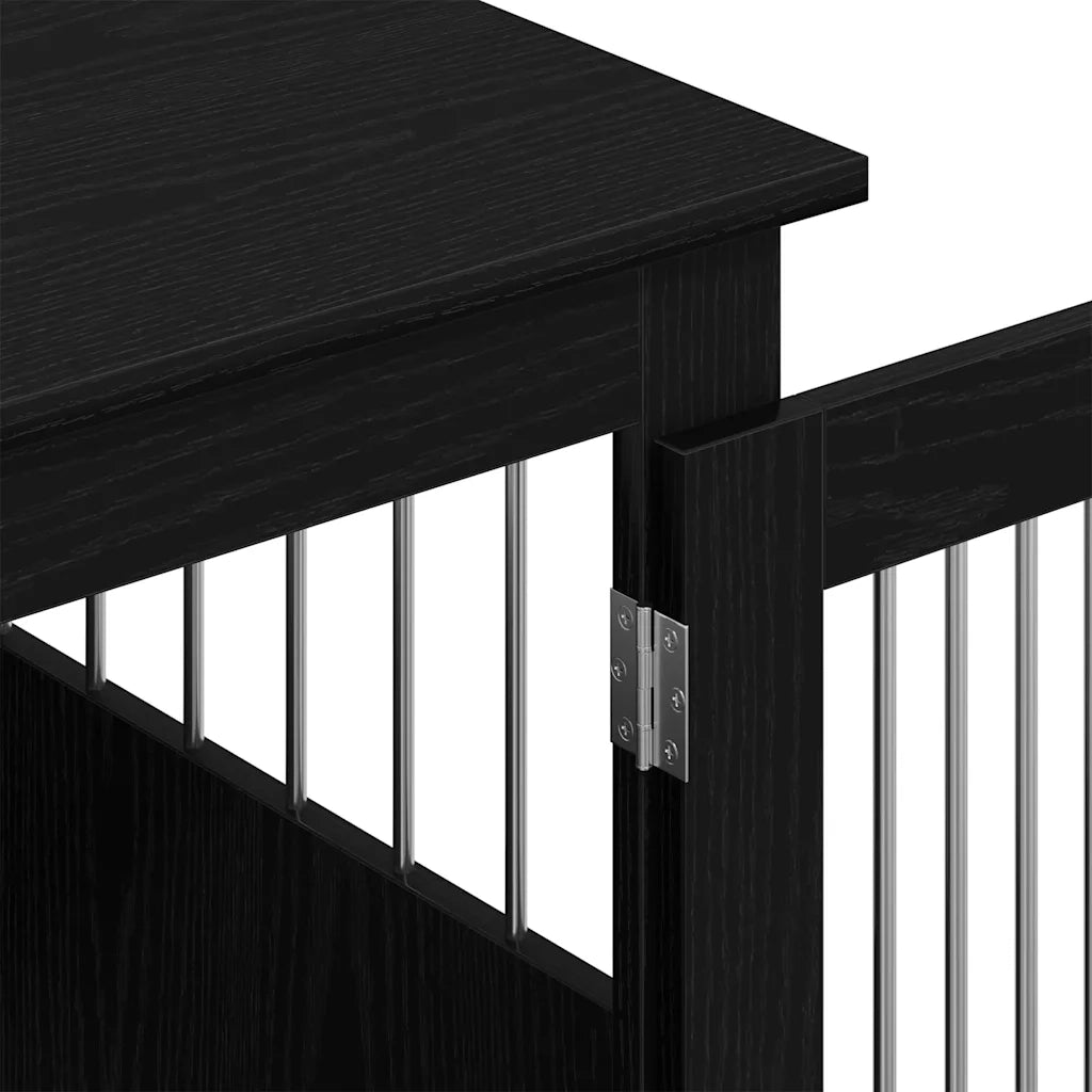 Trasportino per Cani Rovere Nero 45x62x59 cm in Legno Aggregato 862174
