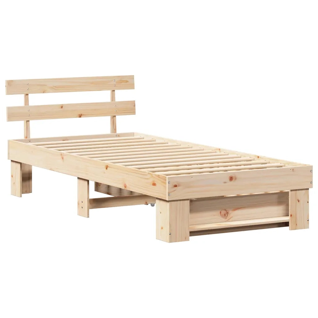Letto singolo | Letto per adulti | Struttura del letto Naturale 100 x 200 cm Pino massello
