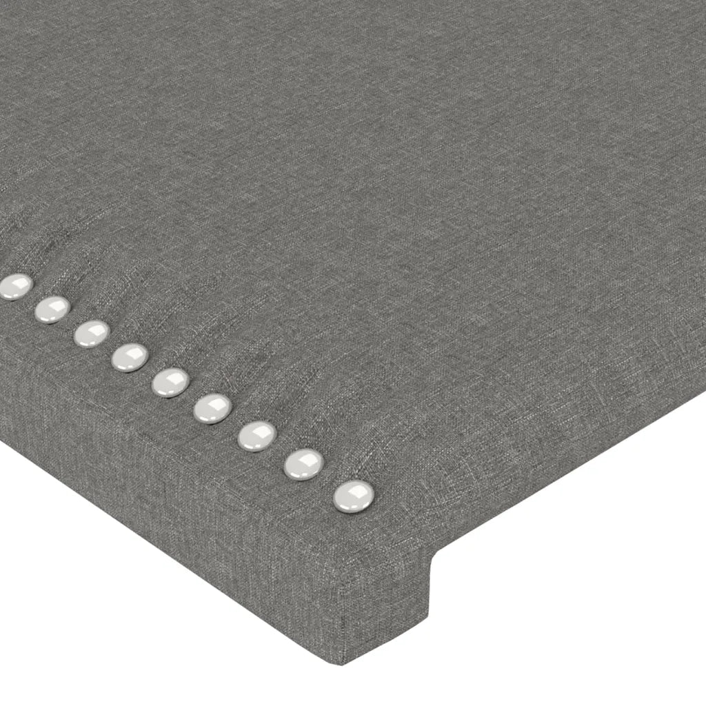 Testiera a LED-Testata con LED Grigio Scuro 90x5x118/128 cm in Tessuto 962108