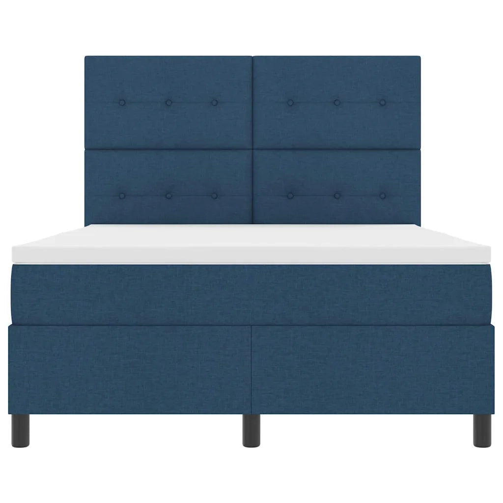 Letto a molle con materasso Blu 140 x 200 cm Tessuto 3339398