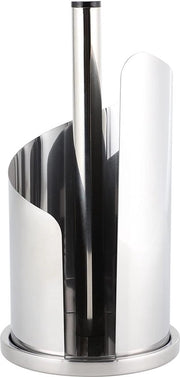 Sostegno per asciugamani della cucina, appoggio per asciugamani in cucina, supporto per rotoli di carta in acciaio inox, facile da staccare, facile da utilizzare, da appoggiare, robusto, edizione argento, 15,5 x 33 cm