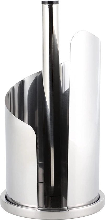 Sostegno per asciugamani della cucina, appoggio per asciugamani in cucina, supporto per rotoli di carta in acciaio inox, facile da staccare, facile da utilizzare, da appoggiare, robusto, edizione argento, 15,5 x 33 cm