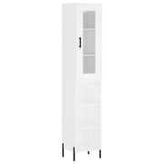 Credenza | Madia | Buffet da pranzo | Armadio da pranzo Bianca 34,5x34x180 cm in Legno Multistrato