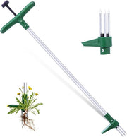 Estricolatore a piedi da giardinaggio - 1 metro di lunghezza con tre pedali in pino e acciaio inossidabile - Estrazione efficiente delle erbacce - Manico incluso