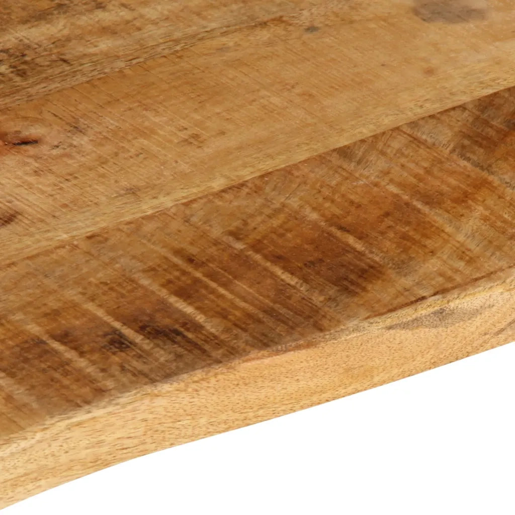 Piano Tavolo 120x60x3,8 cm Bordi Vivi Legno di Mango Grezzo 370408