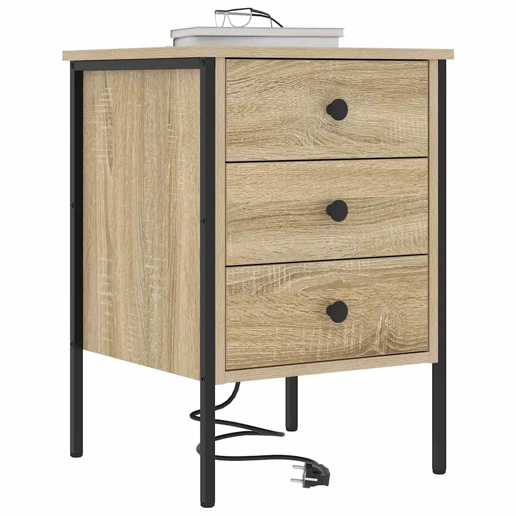 Armadio da Notte con cassetto Rovere Sonoma 42 x 41 x 61 cm 859482