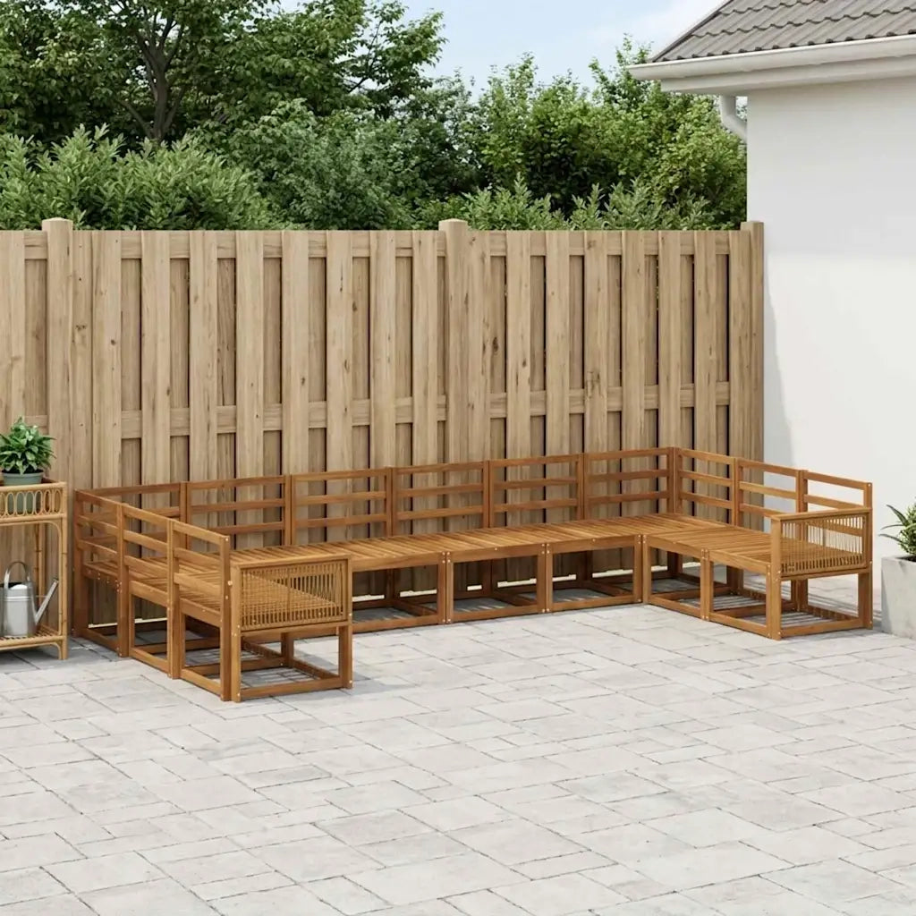 Set di divani da esterno 10 pcs Naturale