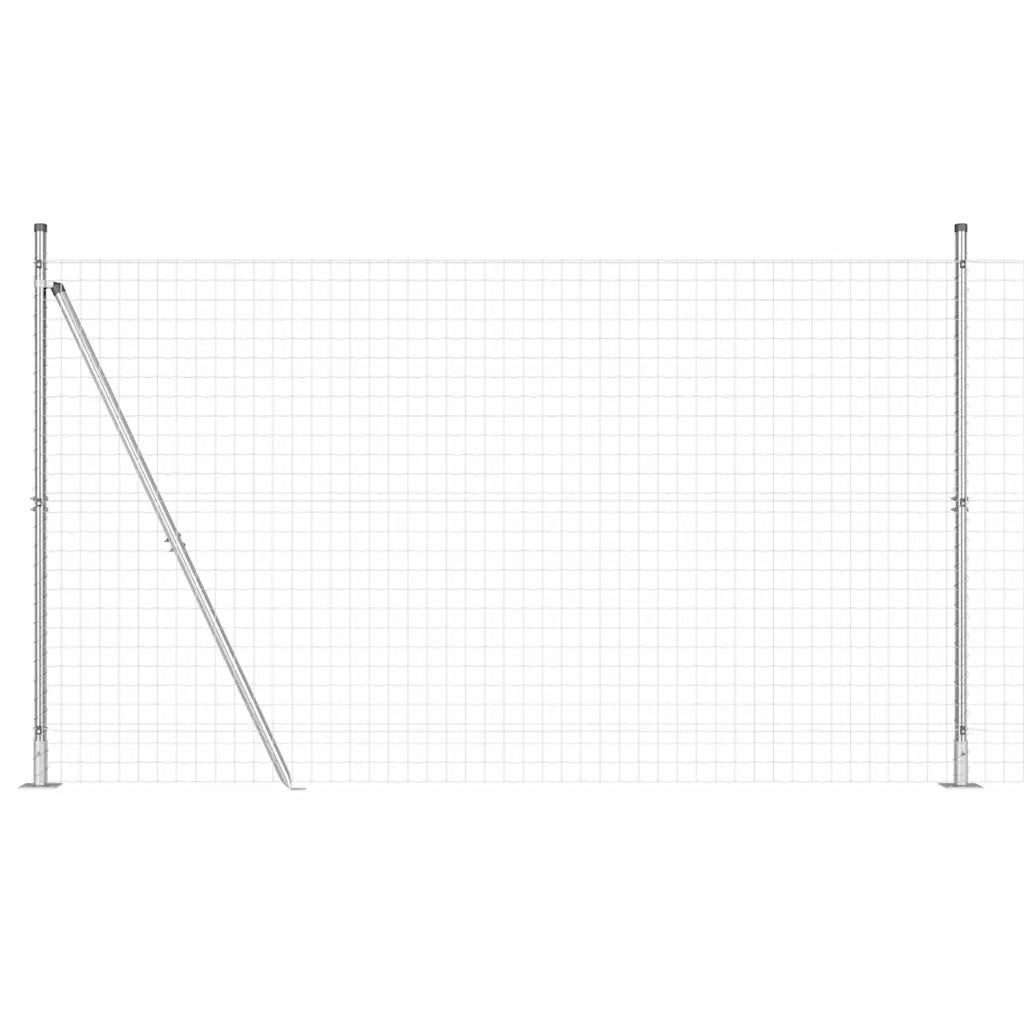Recinzione da Giardino | Recinzione con Posto Argento 1,4 x 10 m Acciaio