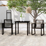 Set Mobili da Pranzo per Giardino 3 pz Nero 3099149