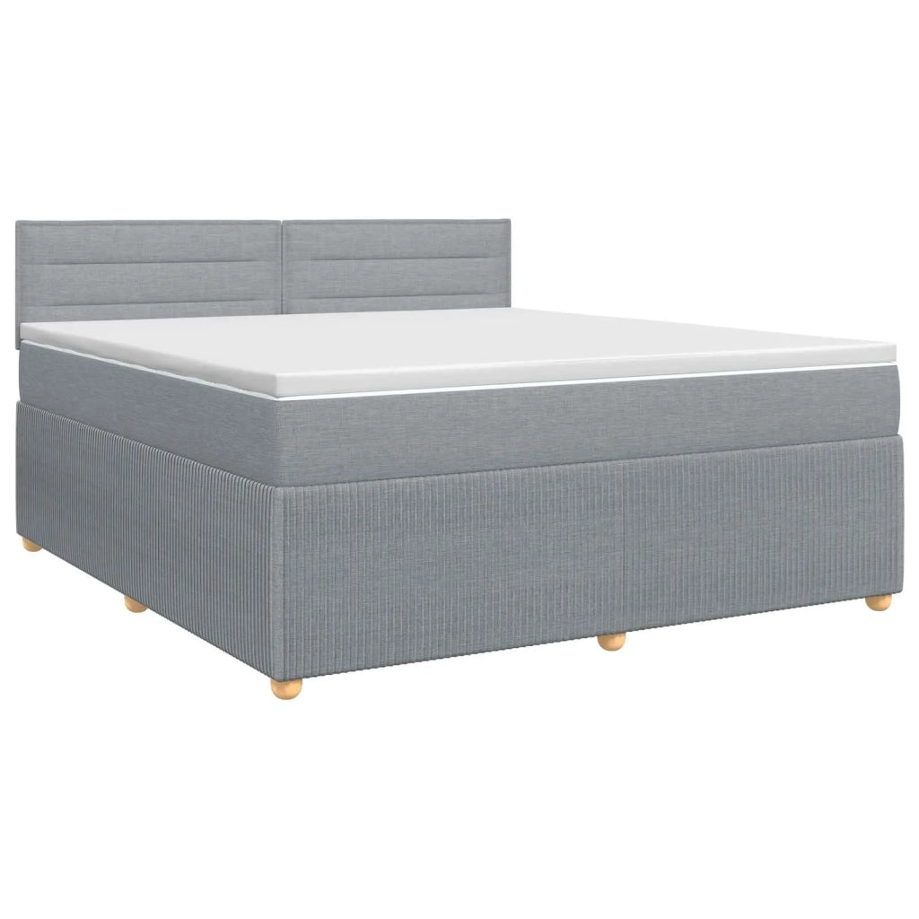 Letto box spring con materasso Grigio Chiaro 140 x 190 cm 3451454