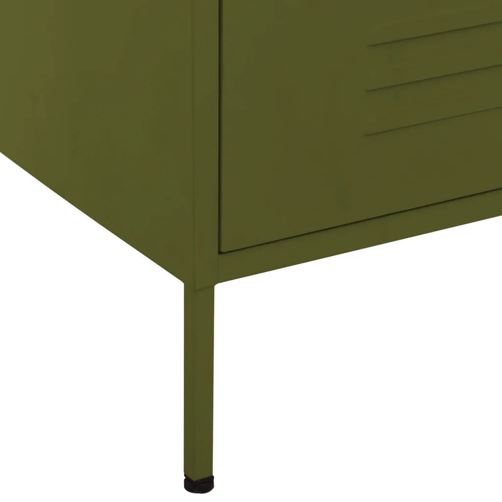 Cassettiera Verde Oliva 80x35x101,5 cm in Acciaio CFW6569136