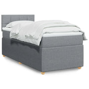 Giroletto a Molle con Materasso Grigio Chiaro 90x190 cm Tessuto 3289611