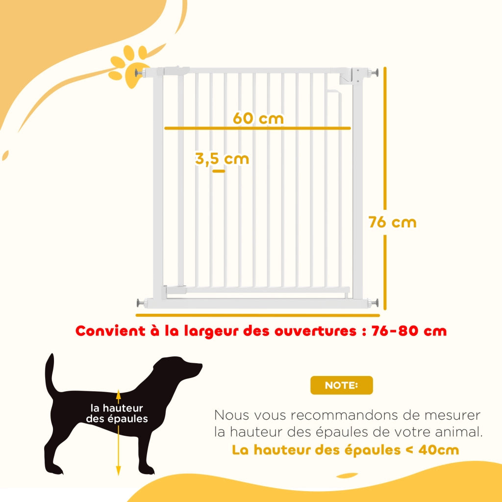 Barriera Sicurezza Bambini e Animali ¨C Minimal ¨C 76-80cm Bianco