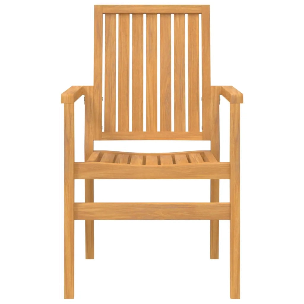 Sedie da Giardino Impilabili 8 pz 56,5x57,5x91 cm Massello Teak 3157903