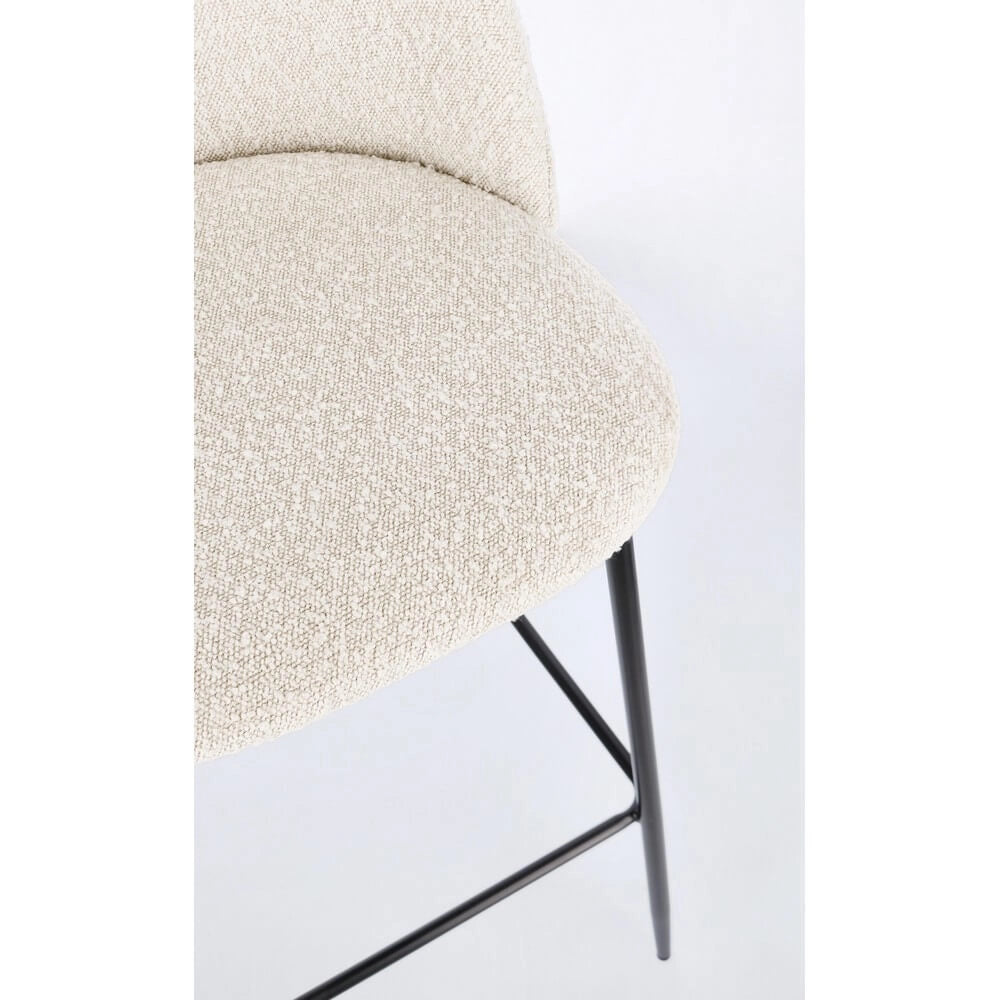 Set di 2 Sgabelli Bar in Velluto con Gambe Dorate - SIMON