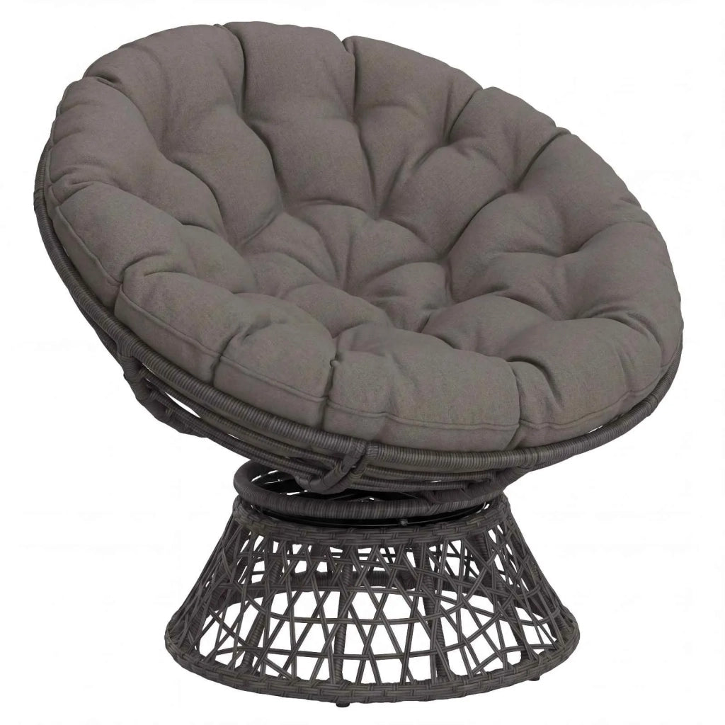 Cuscino per Sedia Papasan VIANEN 100% Poliestere Grigio 953972