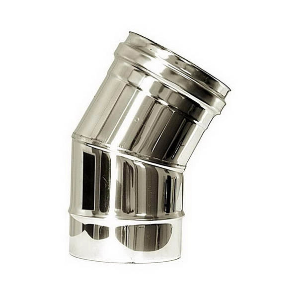 Curva 30 canna fumaria DN 300 tubo acciaio inox 316